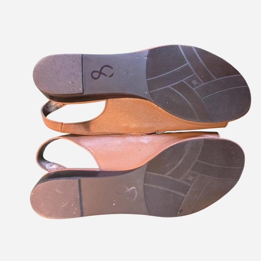 Early 2000s Array Tan Leather Caged Fisherman Sli… - image 5